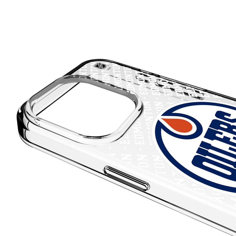 Edmonton Oilers Personalized EndZone Plus iPhone Clear Phone Case for Apple iPhone Detail.Jpg