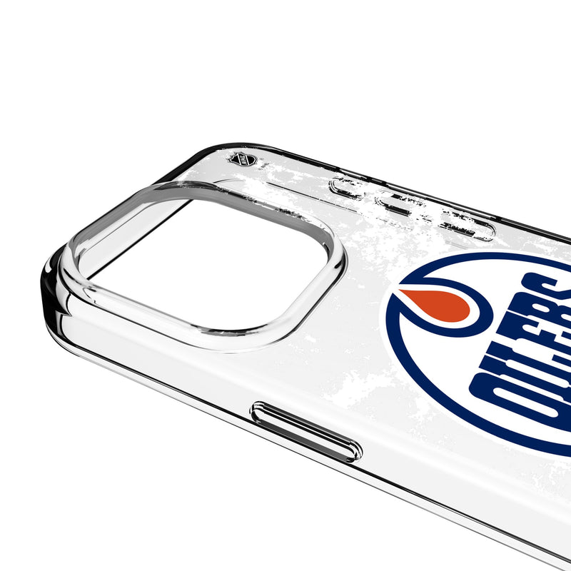 Edmonton Oilers Ice Stripe iPhone Clear Phone Case for Apple iPhone Detail.Jpg