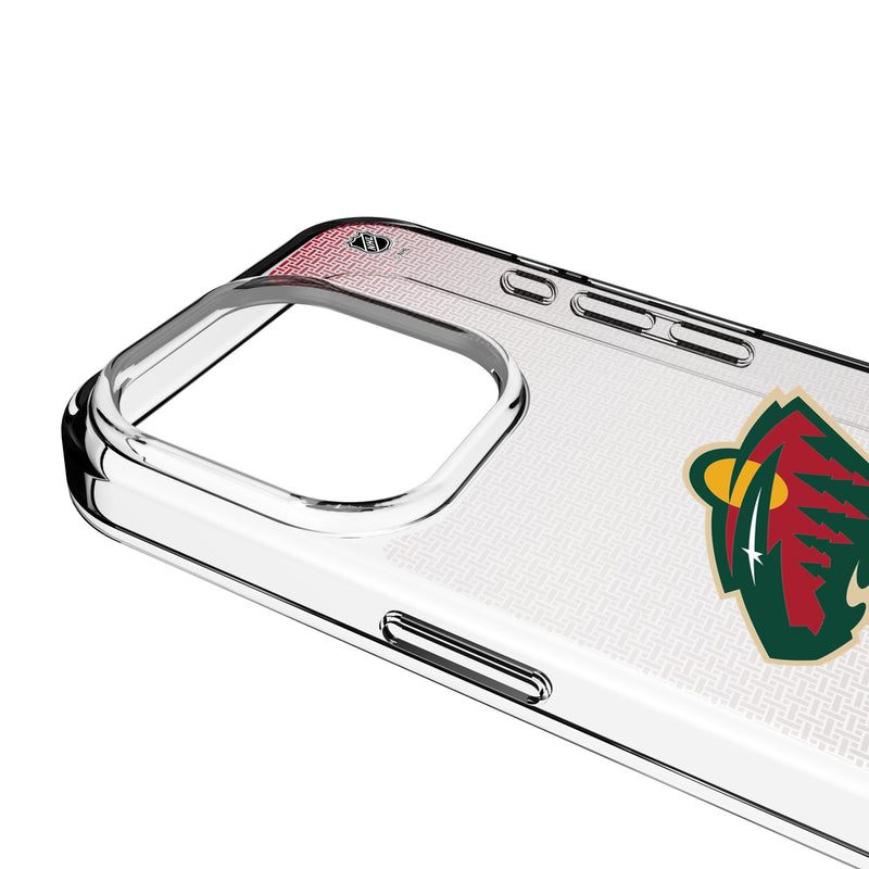 Minnesota Wild Linen iPhone Clear Phone Case for Apple iPhone Detail.Jpg