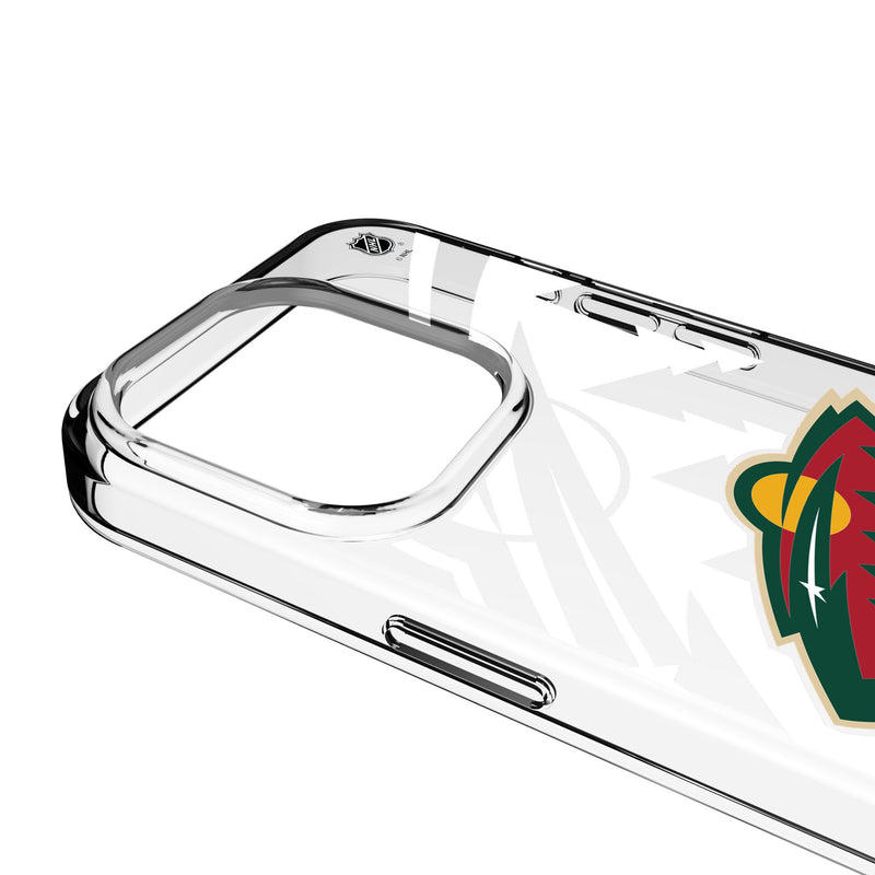 Minnesota Wild Personalized Tilt iPhone Clear Phone Case for Apple iPhone Detail.Jpg
