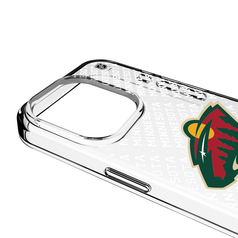 Minnesota Wild Personalized EndZone Plus iPhone Clear Phone Case for Apple iPhone Detail.Jpg