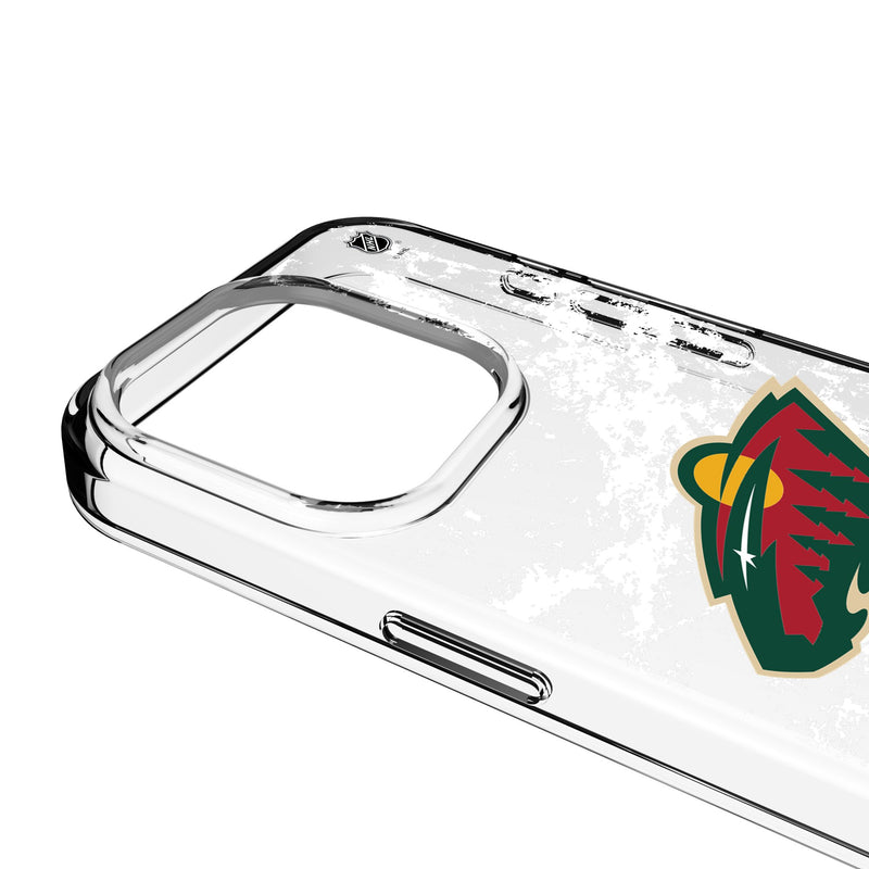 Minnesota Wild Ice Stripe iPhone Clear Phone Case for Apple iPhone Detail.Jpg