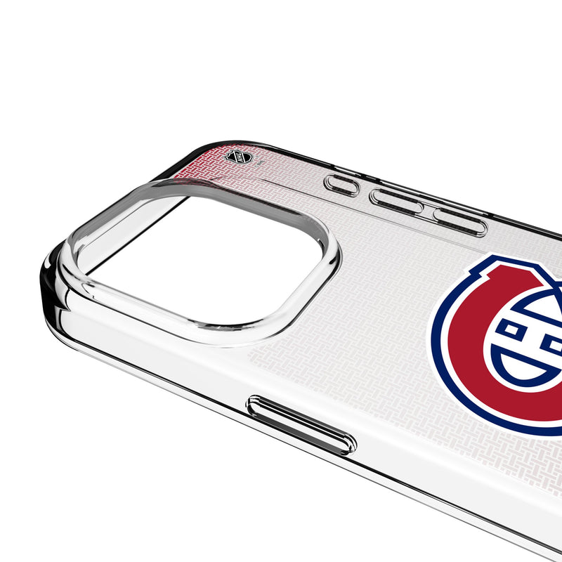 Montreal Canadiens Linen iPhone Clear Phone Case for Apple iPhone Detail.Jpg
