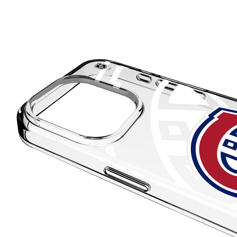 Montreal Canadiens Personalized Tilt iPhone Clear Phone Case for Apple iPhone Detail.Jpg