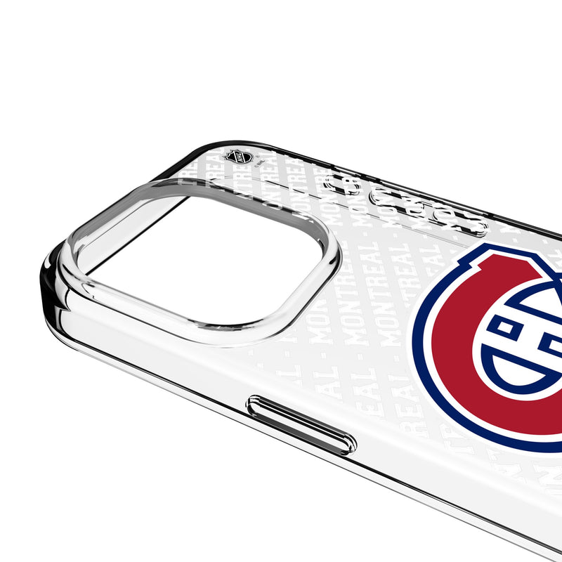 Montreal Canadiens Personalized EndZone Plus iPhone Clear Phone Case for Apple iPhone Detail.Jpg