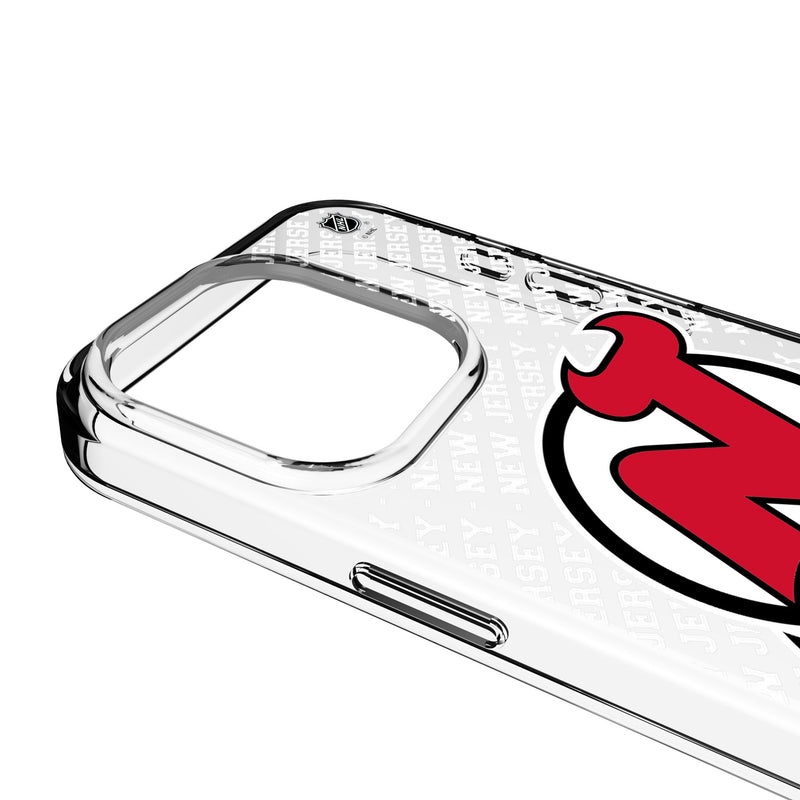 New Jersey Devils Personalized EndZone Plus iPhone Clear Phone Case for Apple iPhone Detail.Jpg