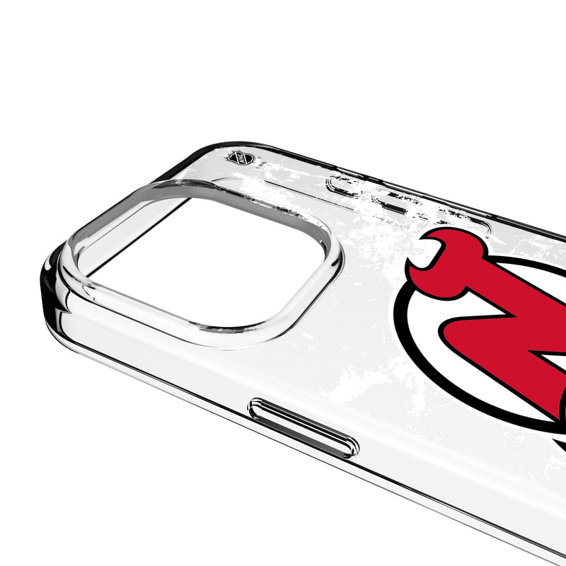 New Jersey Devils Ice Stripe iPhone Clear Phone Case for Apple iPhone Detail.Jpg