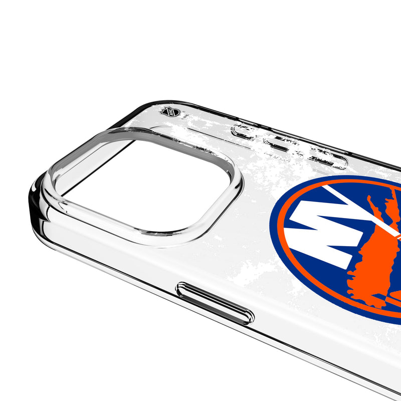 New York Islanders Ice Stripe iPhone Clear Phone Case for Apple iPhone Detail.Jpg