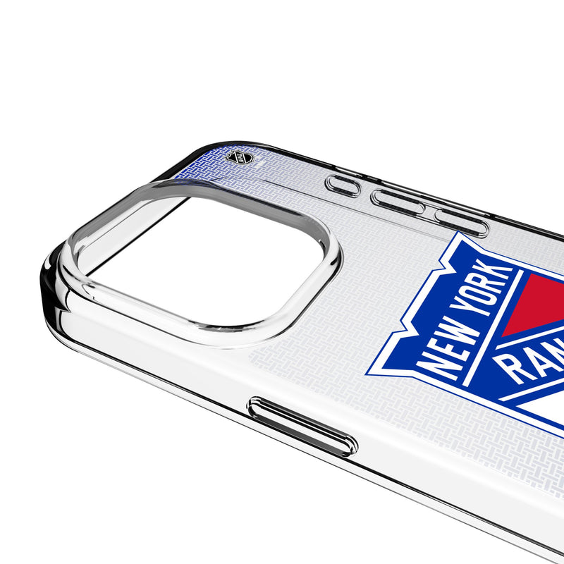 New York Rangers Linen iPhone Clear Phone Case for Apple iPhone Detail.Jpg