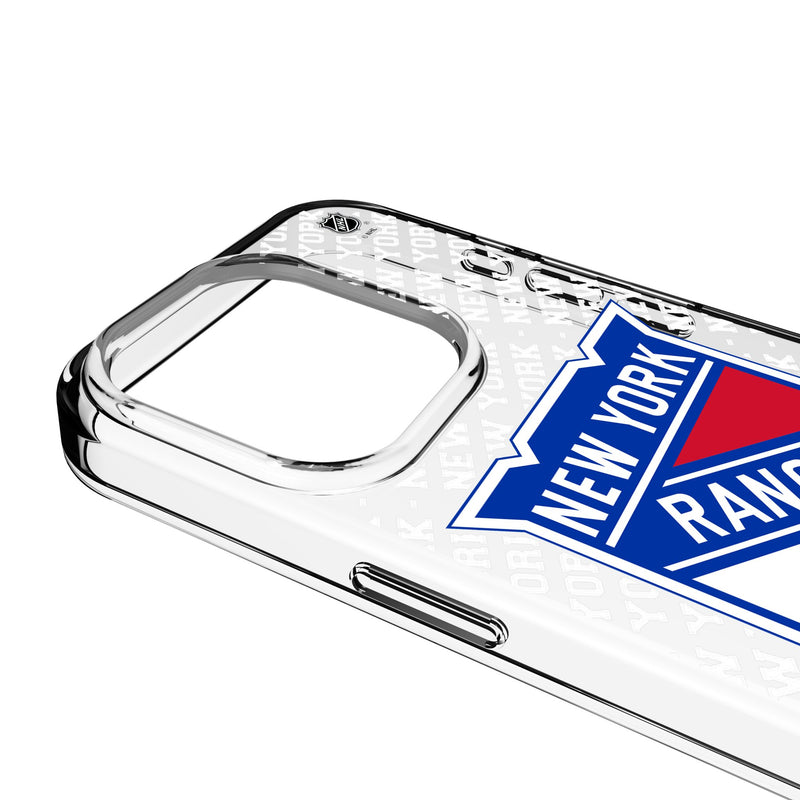 New York Rangers Personalized EndZone Plus iPhone Clear Phone Case for Apple iPhone Detail.Jpg