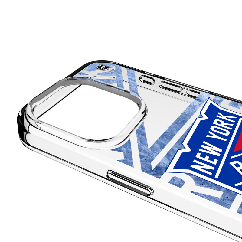 New York Rangers Ice Tilt iPhone Clear Phone Case for Apple iPhone Detail.Jpg