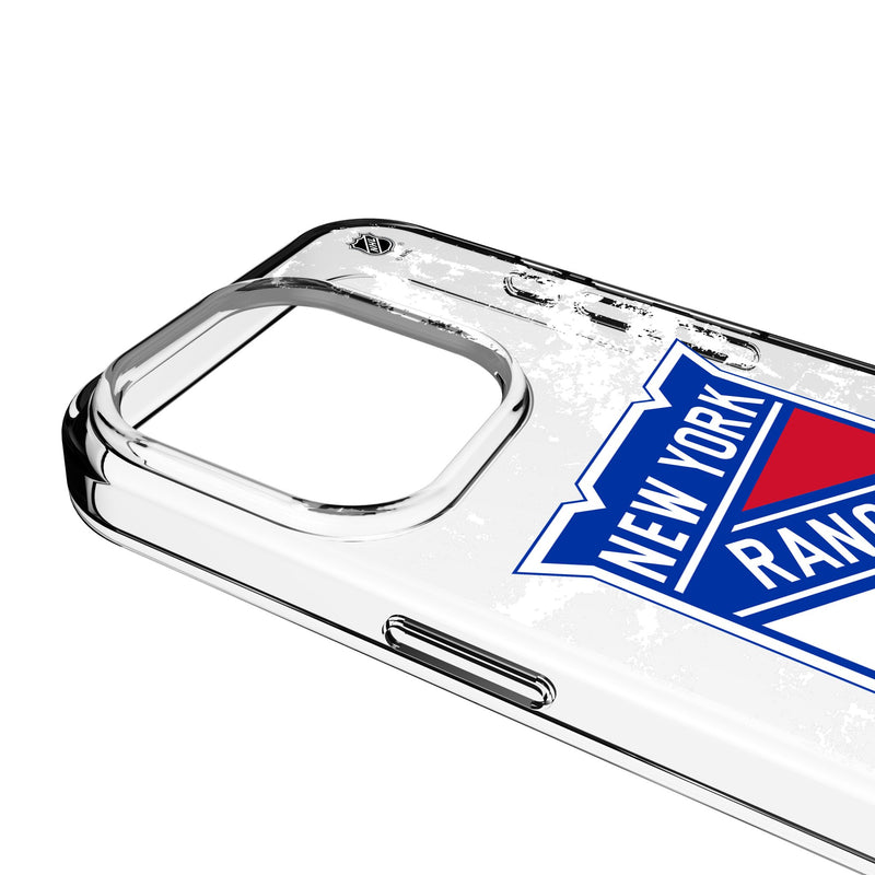 New York Rangers Ice Stripe iPhone Clear Phone Case for Apple iPhone Detail.Jpg