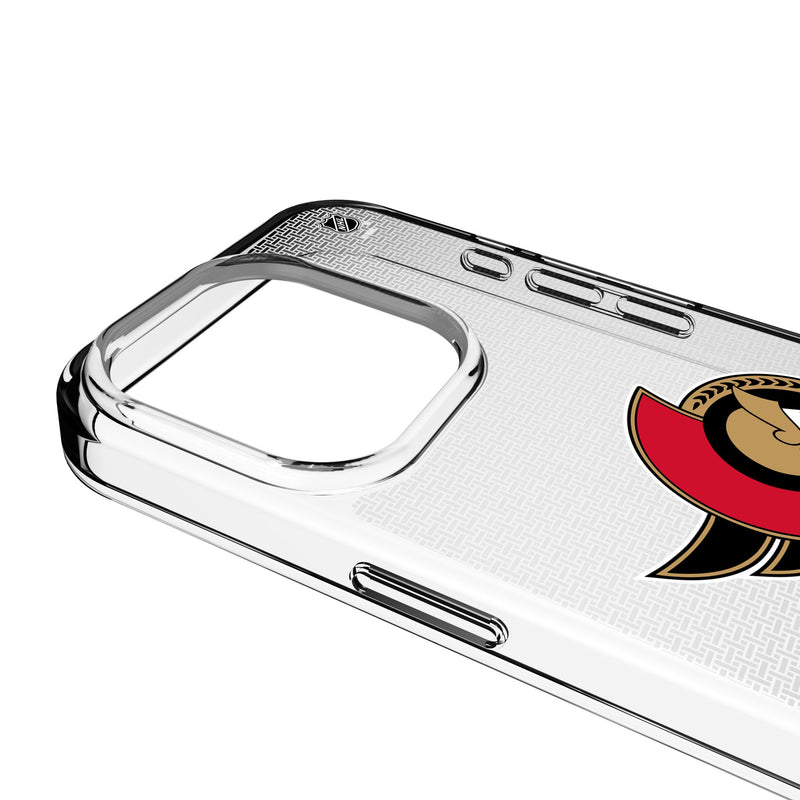 Ottawa Senators Linen iPhone Clear Phone Case for Apple iPhone Detail.Jpg
