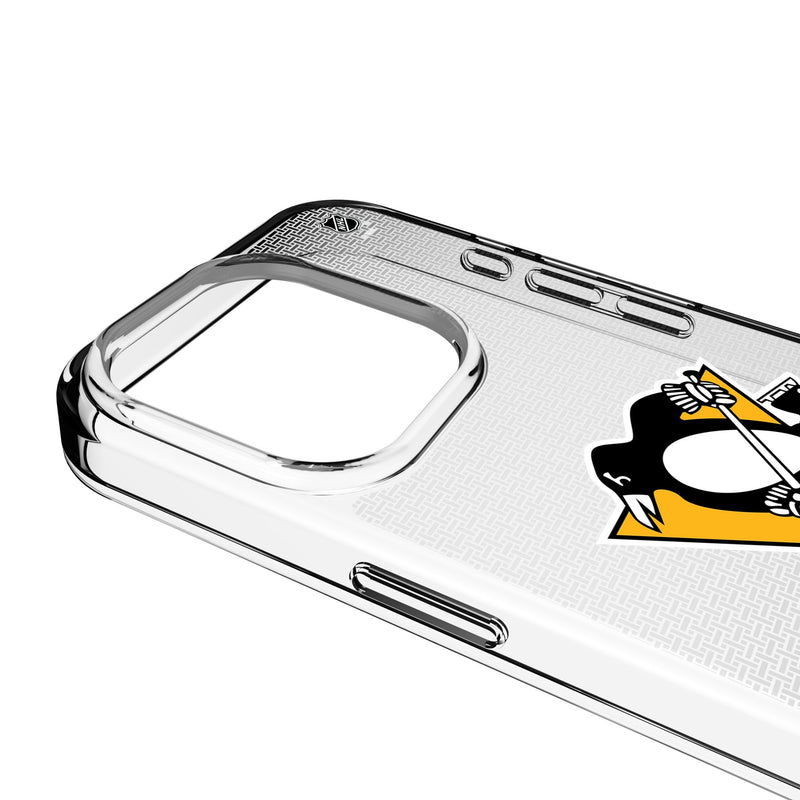 Pittsburgh Penguins Linen iPhone Clear Phone Case for Apple iPhone Detail.Jpg