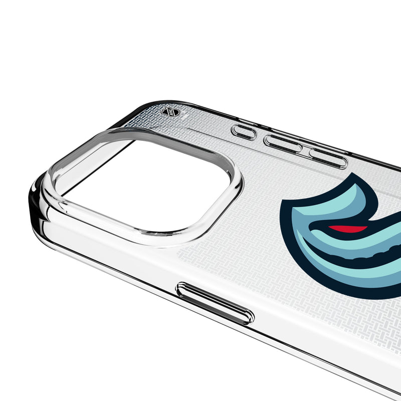 Seattle Kraken Linen iPhone Clear Phone Case for Apple iPhone Detail.Jpg