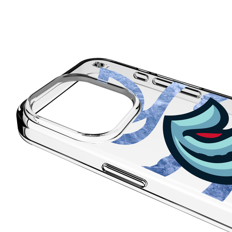Seattle Kraken Ice Tilt iPhone Clear Phone Case for Apple iPhone Detail.Jpg