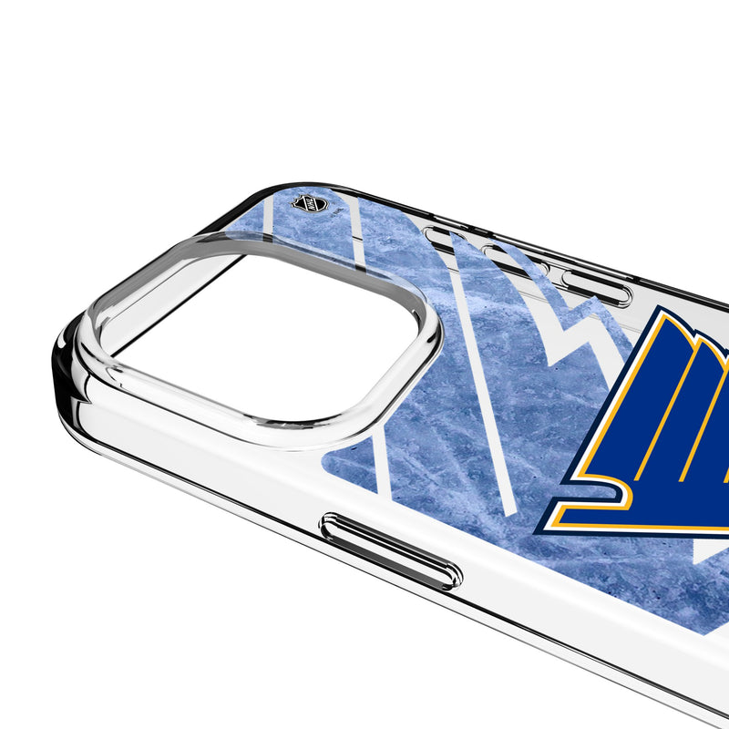 St. Louis Blues Ice Tilt iPhone Clear Phone Case for Apple iPhone Detail.Jpg