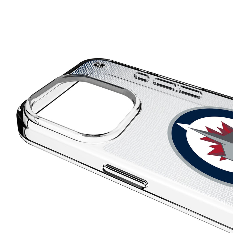 Winnipeg Jets Linen iPhone Clear Phone Case for Apple iPhone Detail.Jpg