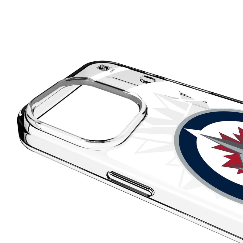 Winnipeg Jets Personalized Tilt iPhone Clear Phone Case for Apple iPhone Detail.Jpg