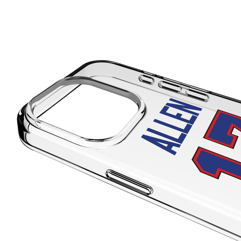 Josh Allen Buffalo Bills 17 Game Tactic iPhone Clear Phone Case for Apple iPhone Detail.Jpg