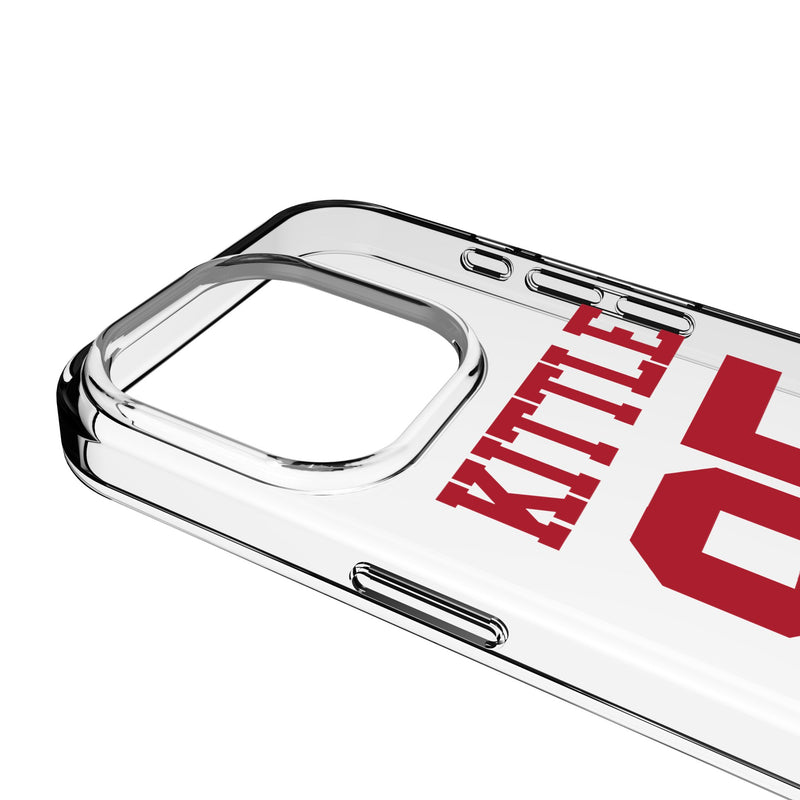 George Kittle San Francisco 49ers 85 Game Tactic iPhone Clear Phone Case for Apple iPhone Detail.Jpg