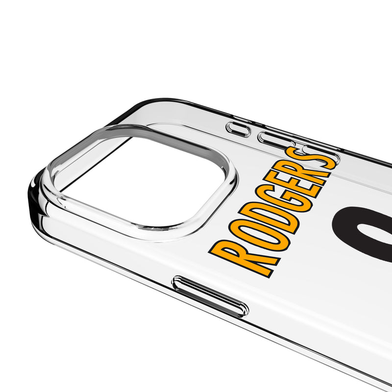 Aaron Rodgers Pittsburgh Steelers 8 Game Tactic iPhone Clear Phone Case for Apple iPhone Detail.Jpg