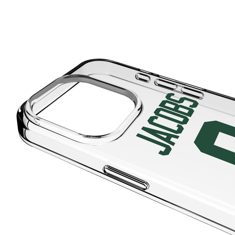 Josh Jacobs Green Bay Packers 8 Game Tactic iPhone Clear Phone Case for Apple iPhone Detail.Jpg