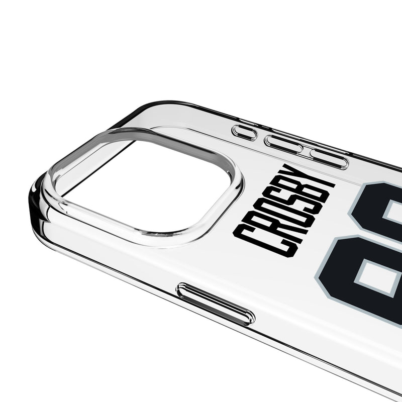 Maxx Crosby Las Vegas Raiders 98 Game Tactic iPhone Clear Phone Case for Apple iPhone Detail.Jpg