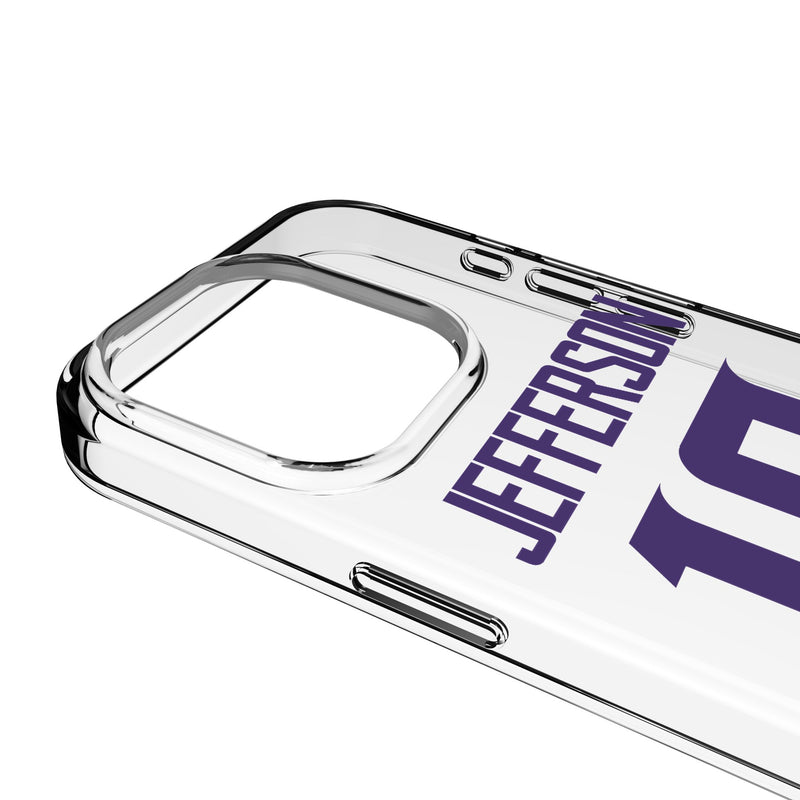 Justin Jefferson Minnesota Vikings 18 Game Tactic iPhone Clear Phone Case for Apple iPhone Detail.Jpg