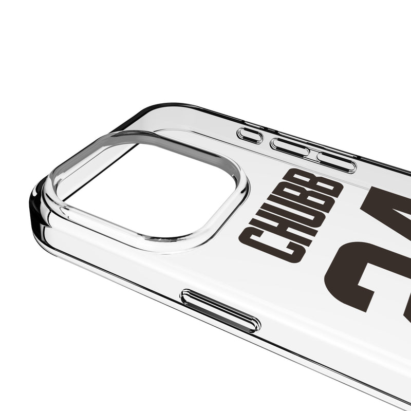 Nick Chubb Cleveland Browns 24 Game Tactic iPhone Clear Phone Case for Apple iPhone Detail.Jpg