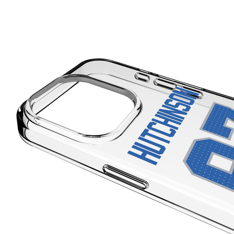 Aidan Hutchinson Detroit Lions 97 Game Tactic iPhone Clear Phone Case for Apple iPhone Detail.Jpg