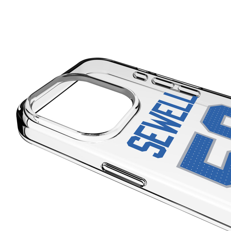 Penei Sewell Detroit Lions 58 Game Tactic iPhone Clear Phone Case for Apple iPhone Detail.Jpg
