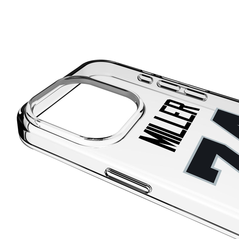 Kolton Miller Las Vegas Raiders 74 Game Tactic iPhone Clear Phone Case for Apple iPhone Detail.Jpg