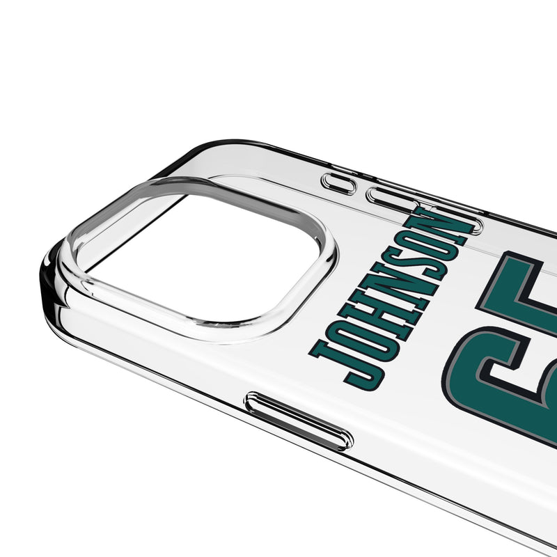 Lane Johnson Philadelphia Eagles 65 Game Tactic iPhone Clear Phone Case for Apple iPhone Detail.Jpg
