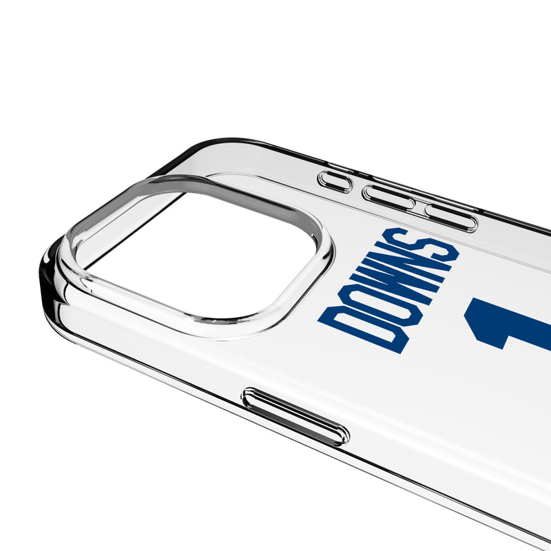 Josh Downs Indianapolis Colts 1 Game Tactic iPhone Clear Phone Case for Apple iPhone Detail.Jpg