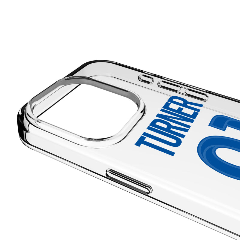 Kobie Turner Los Angeles Rams 91 Game Tactic iPhone Clear Phone Case for Apple iPhone Detail.Jpg