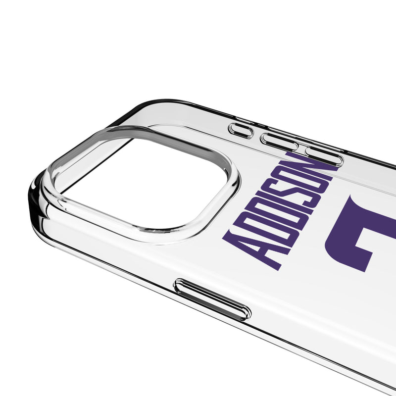 Jordan Addison Minnesota Vikings 3 Game Tactic iPhone Clear Phone Case for Apple iPhone Detail.Jpg