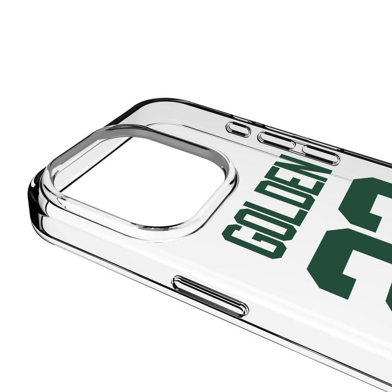 Matthew Golden Green Bay Packers 22 Game Tactic iPhone Clear Phone Case for Apple iPhone Detail.Jpg