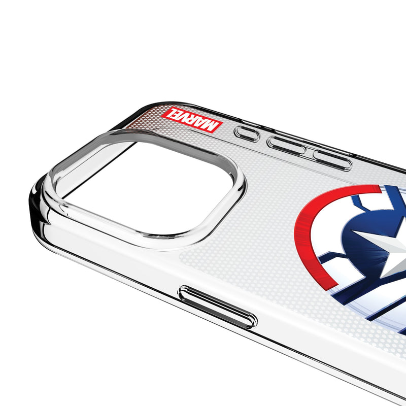 Marvel Avengers Sam Wilson Captain America Grid iPhone Clear Phone Case for Apple iPhone Detail.Jpg