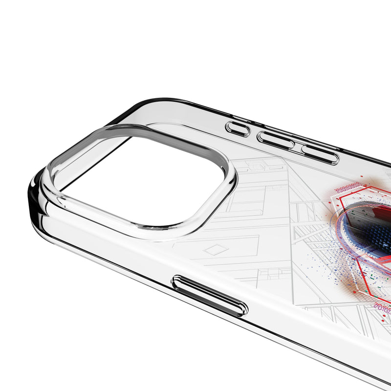 Marvel Miles Morales Badge iPhone Clear Phone Case for Apple iPhone Detail.Jpg