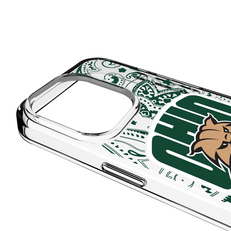 Ohio University Bobcats Paisley iPhone Clear Phone Case for Apple iPhone Detail.Jpg