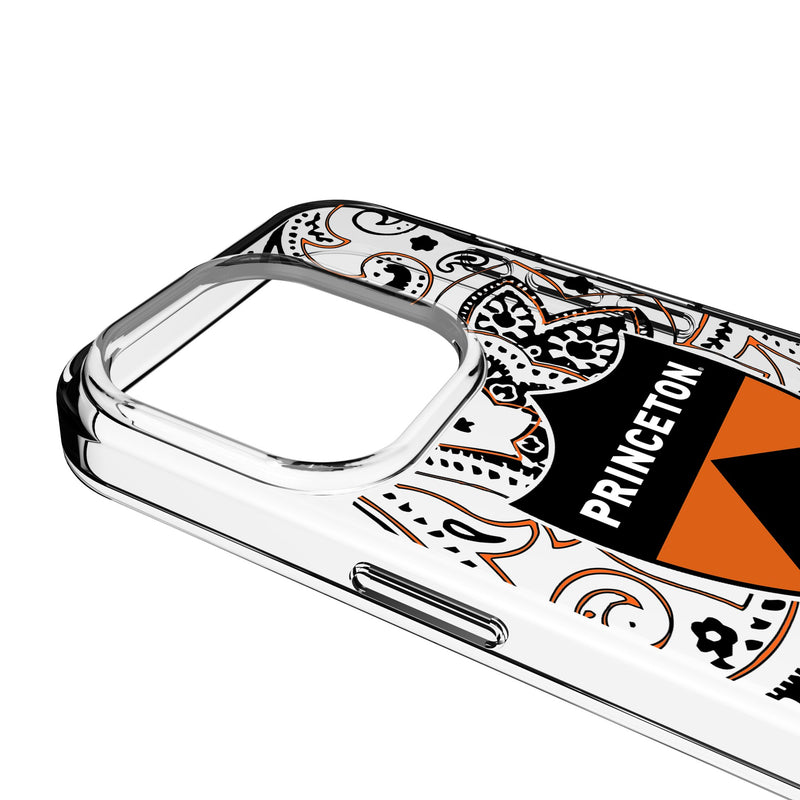 Princeton Tigers Paisley iPhone Clear Phone Case for Apple iPhone Detail.Jpg