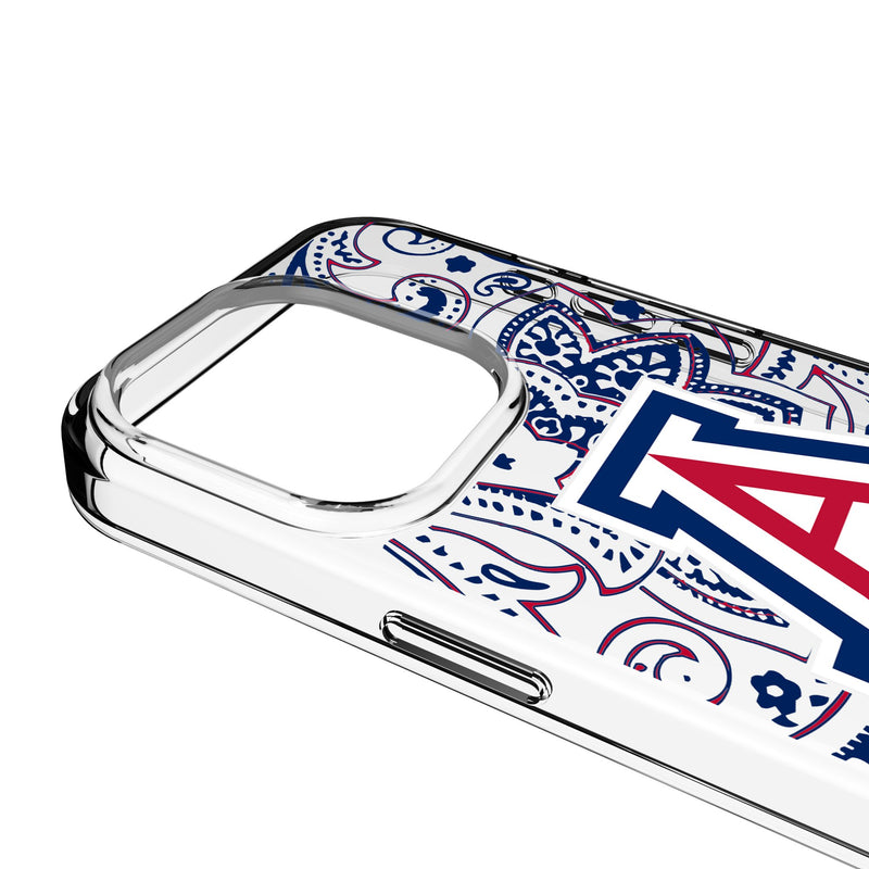 University of Arizona Wildcats Paisley iPhone Clear Phone Case for Apple iPhone Detail.Jpg