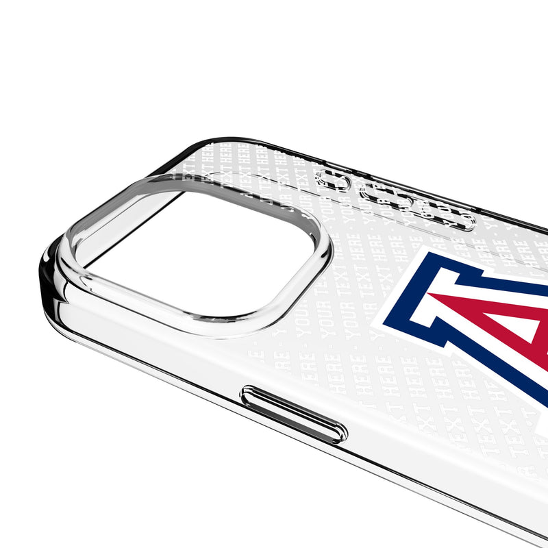 University of Arizona Wildcats Personalized EndZone Plus iPhone Clear Phone Case for Apple iPhone Detail.Jpg