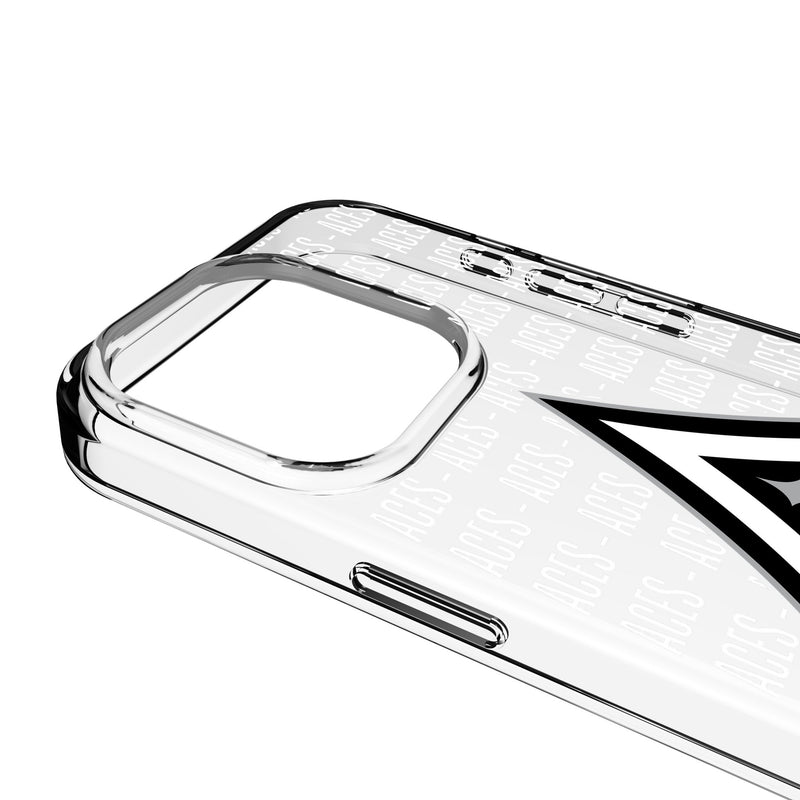 Las Vegas Aces Text Backdrop iPhone Clear Phone Case for Apple iPhone Detail.Jpg