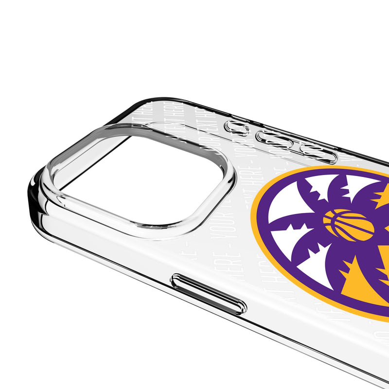 Los Angeles Sparks Personalized EndZone Plus iPhone Clear Phone Case for Apple iPhone Detail.Jpg