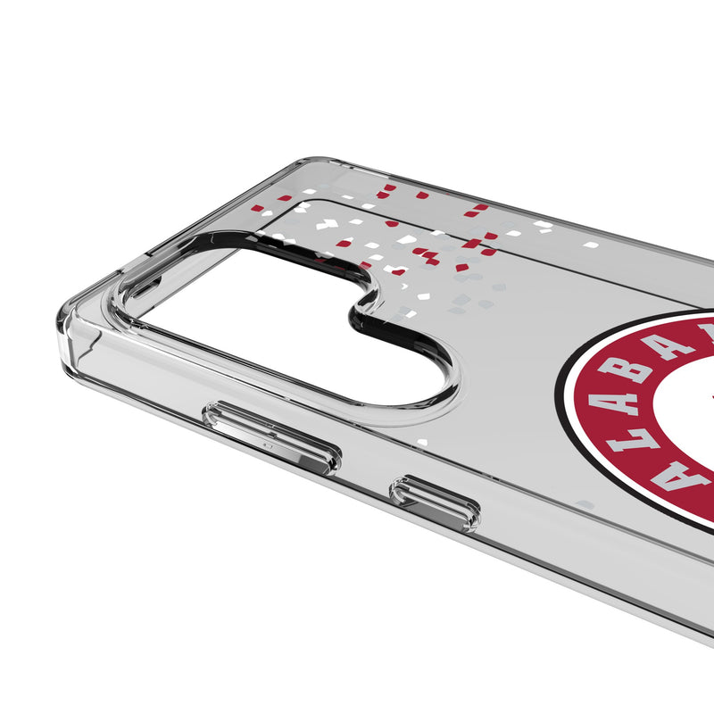 University of Alabama Crimson Tide Confetti Galaxy Clear Phone Case for Samsung Galaxy Detail.Jpg