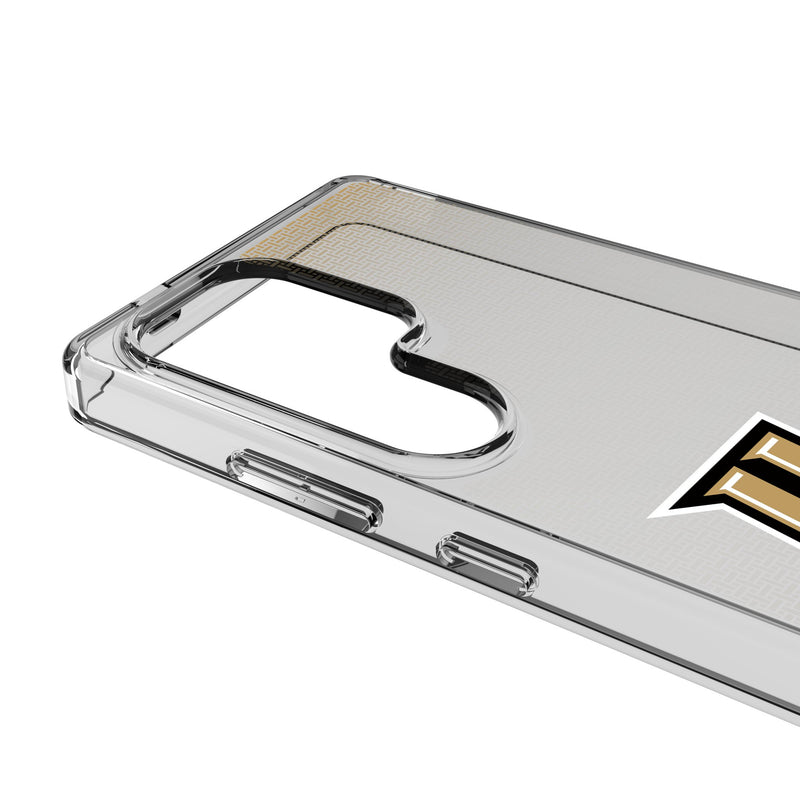 University of Central Florida Golden Knights Linen Galaxy Clear Phone Case for Samsung Galaxy Detail.Jpg