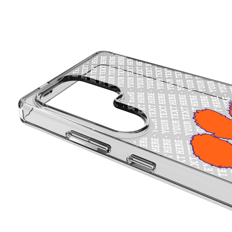 Clemson University Tigers Personalized EndZone Plus Galaxy Clear Phone Case for Samsung Galaxy Detail.Jpg