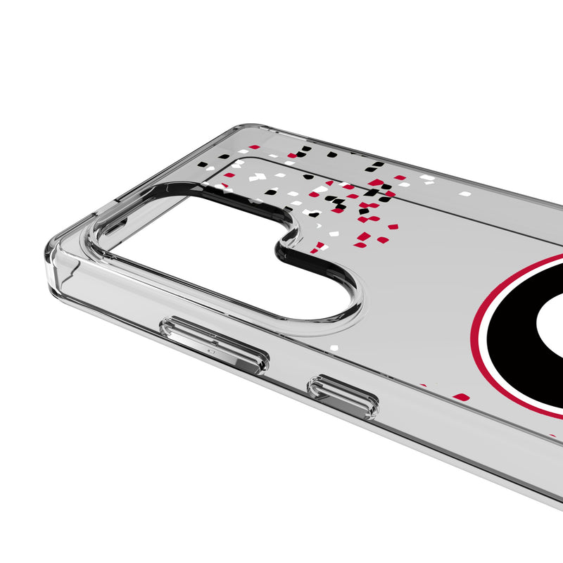 University of Georgia Bulldogs Confetti Galaxy Clear Phone Case for Samsung Galaxy Detail.Jpg